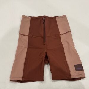 Brown and Tan Lululemon Biker Shorts limited edition